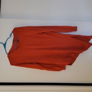Vest orange high low tunic sweater